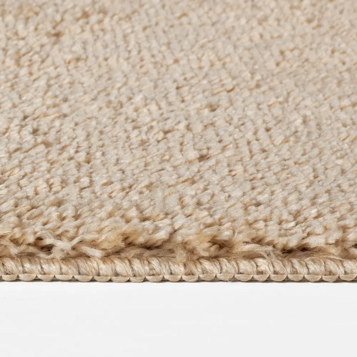 JUNE Machine Washable Non-Slip Beige Bathroom Rug Beige