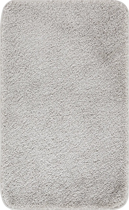 JUNE Machine Washable Non-Slip Light Grey Bathroom Rug Grey