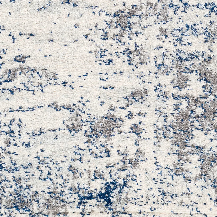 SARAH Abstract Modern Marble Dark Blue Rug