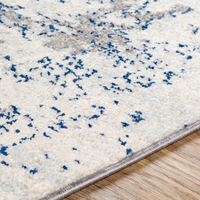 SARAH Abstract Modern Marble Dark Blue Rug