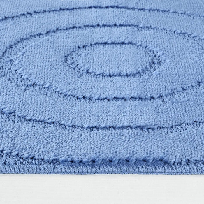 APRIL Piece Machine Washable Non-Slip Blue Bathroom Rug Set Blue