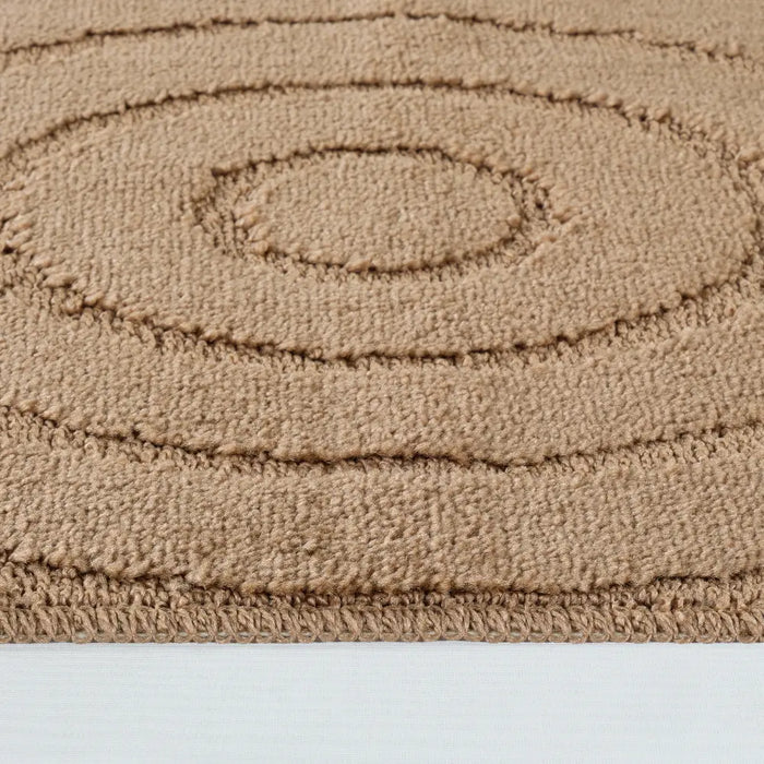 APRIL Piece Machine Washable Non-Slip Brown Bathroom Rug Set Brown