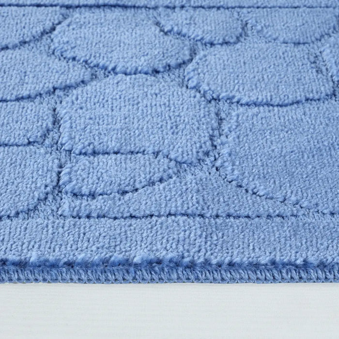 OLIVE Piece Machine Washable Non-Slip Blue Bathroom Rug Set Blue