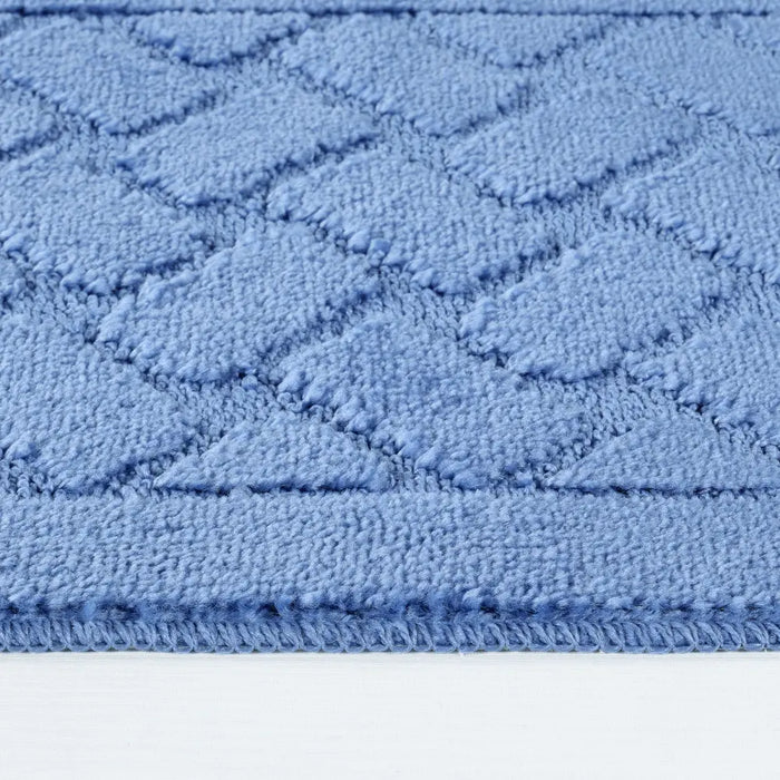 NILAH Piece Machine Washable Non-Slip Blue Bathroom Rug Set Blue