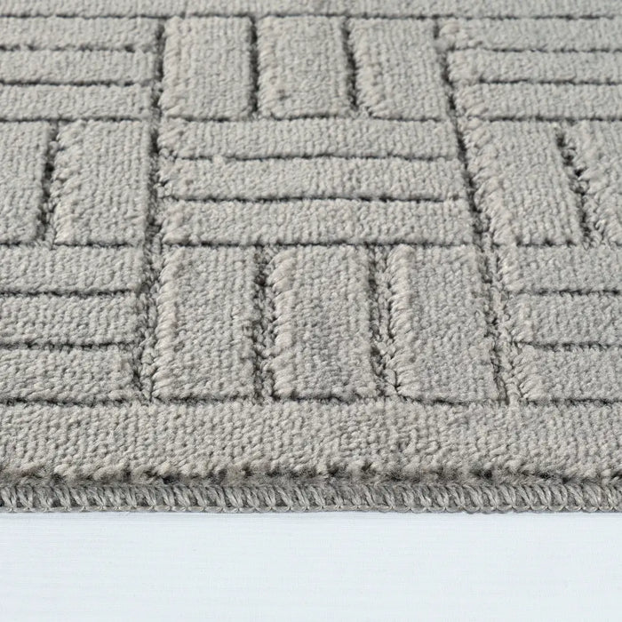 ROYAL Piece Machine Washable Non-Slip Light Grey Bathroom Rug Set Grey