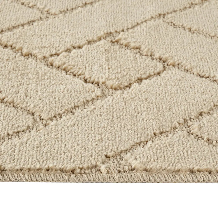 JUNIPER Piece Machine Washable Non-Slip Light Beige Bathroom Rug Set Beige