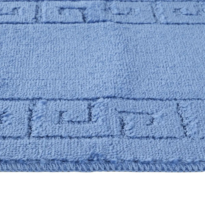 POPPY Piece Machine Washable Non-Slip Blue Bathroom Rug Set Blue