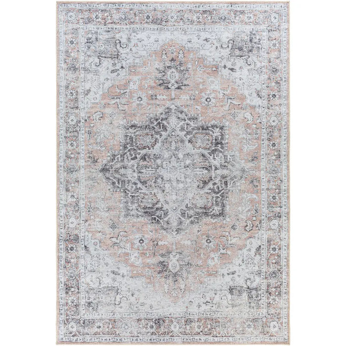 CAPUCINE Machine Washable Modern Boho Grey Rug