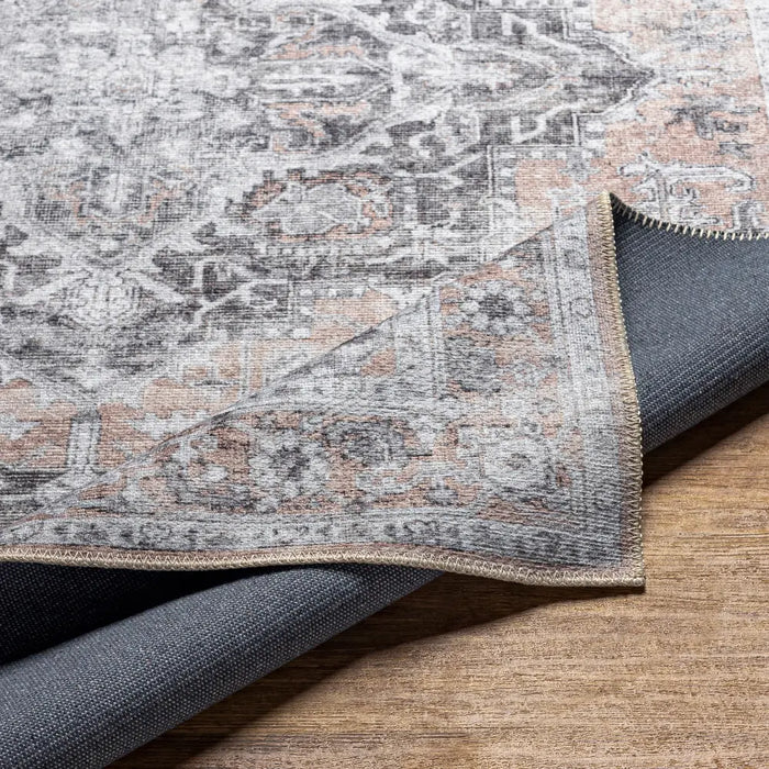 CAPUCINE Machine Washable Modern Boho Grey Rug