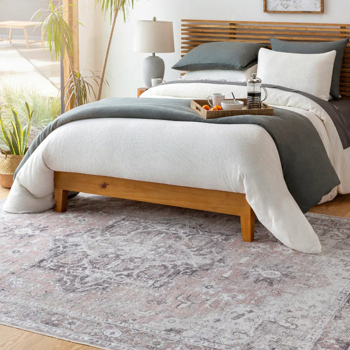 CAPUCINE Machine Washable Modern Boho Grey Rug