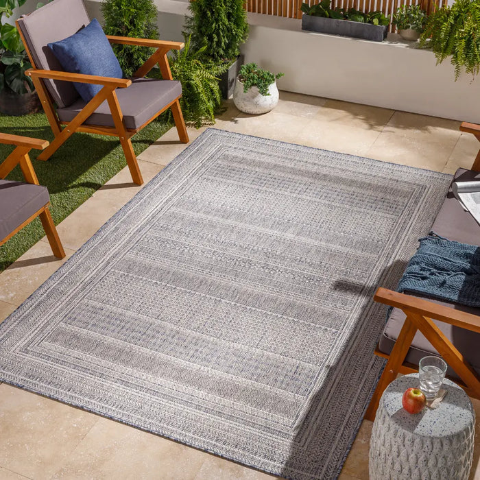 SIERRA In- & Outdoor Global Dark Blue Rug