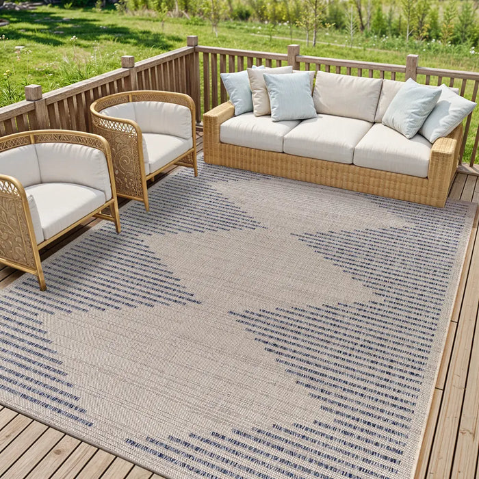 LIGAIA In- & Outdoor Global Dark Blue Rug