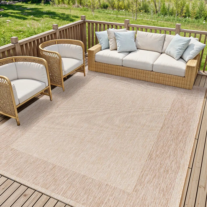 LAYLA In- & Outdoor Cottage Jute-Look Beige Rug