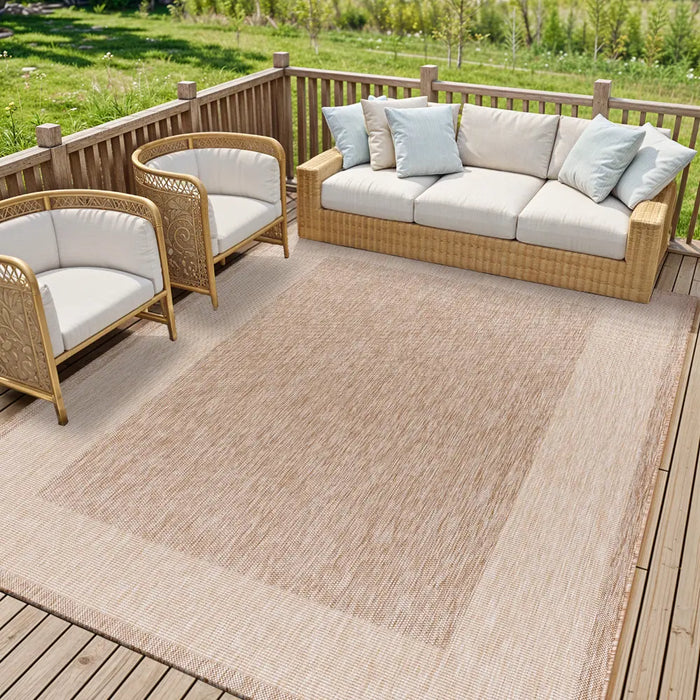LAYLA In- & Outdoor Cottage Jute-Look Brown Rug