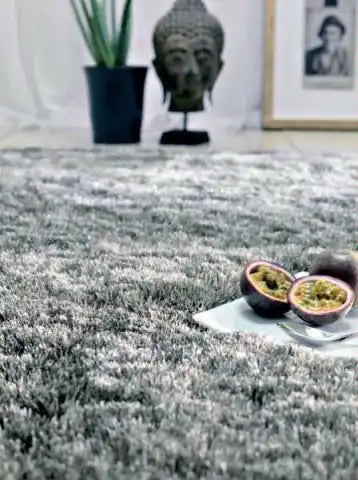 Asiatic whisper tungsten Grey Living Room Shaggy Rug.