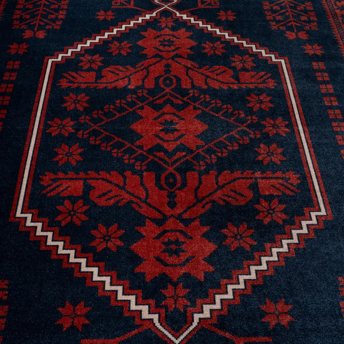 Soft Washable Velvet Asha Red Washable