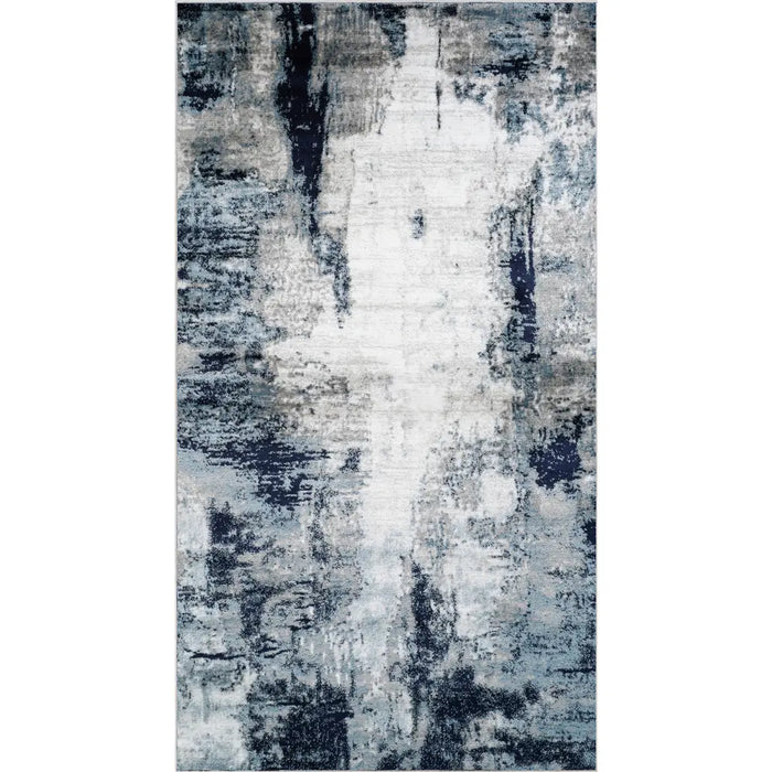 GIULIA Abstract Modern Marble Aqua/Navy Rug
