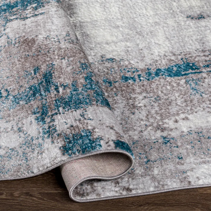 GIULIA Abstract Modern Marble Medium Grey Rug