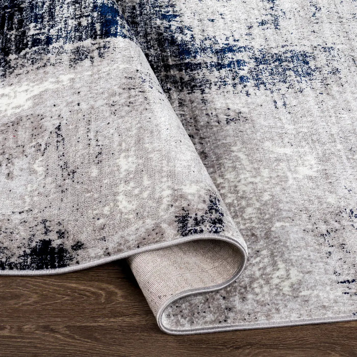 GIULIA Abstract Modern Marble Black Rug