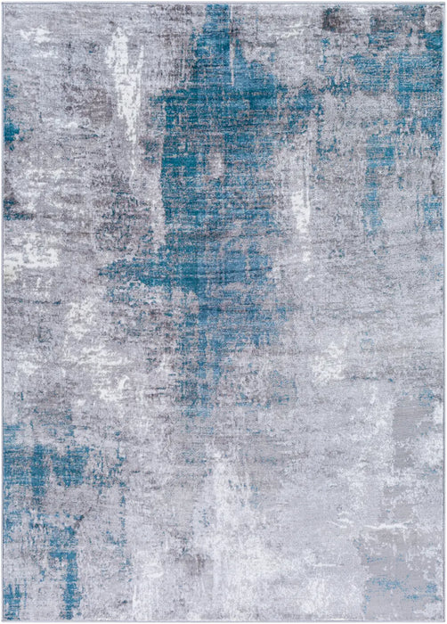 GIULIA Abstract Modern Marble Teal Rug