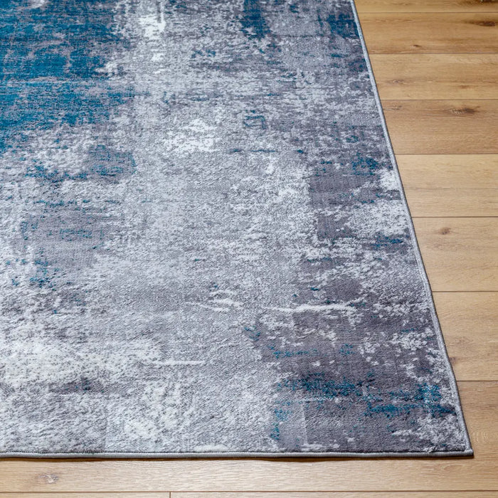 GIULIA Abstract Modern Marble Teal Rug