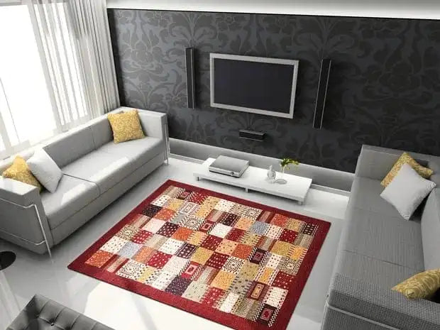 Mastercraft woodstock 32036 8312 Multicoloured, Red Living Room  Rug.