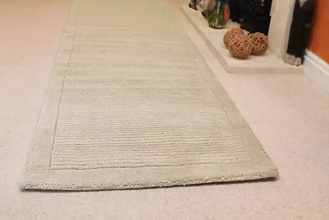 Asiatic york york beige Beige Living Room Wool Rug.